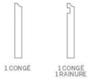 Planche de rive 1 congé 1 rainure . Sapin du nord blanc, 27x195mm 4,2 ml, qualité AB . certifié 80% PEFC*