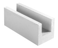 Bloc béton cellulaire de chaînage horizontal THERMO 25 TU - long. 62,5cm x haut. 25cm x ep. 25cm - R = 2,78