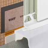 Profilé raccordement sanitaire Schlüter®-DILEX-AS PVC blanc brillant H 22 mm L 2,5 m