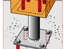 PIED DE POTEAU TYPE A HT150