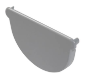 FOND SYMETRIQUE NAISSANCE ET GOUTTIERE POUR LG16 GRIS - FCN16