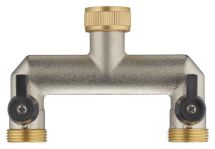 nez de robinet double droit avec vannes MF20x27