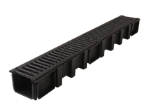 Caniveau avec grille fonte - long. 1m x larg. 130mm - classe B125