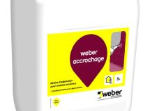 Résine d'adjonction pour enduits minéraux WEBER ACCROCHAGE bidon de 5L