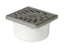 SIPHONNETTE DIAMETRE 40/50 GRILLE/CADRE INOX 10X10 - SIHJ10CI