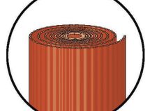 Rouleau de plomb plissé naturel 5/10ème larg. 330mm et lg. 5m