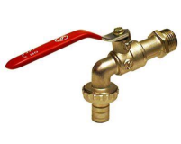 Robinet à raccord au nez à sphère double mâle - F.20x27 - Ø15 VRAC ETIQUETE
