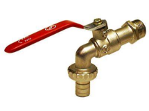 Robinet à raccord au nez à sphère double mâle - F.20x27 - Ø15 VRAC ETIQUETE