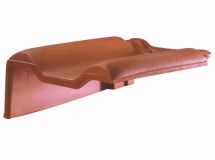 Fronton pour faîtière terre cuite Losangée Rouge - long. 30 cm x larg. 28 cm