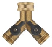 nez de robinet double Y avec vannes MF20x27