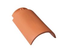 Faitière / aretier à emboitement de 33 fériane/gallo-romane/système stop terre cuite rouge - long. 40,3 cm x larg. 22,5 cm