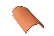 Faitière / aretier à emboitement de 33 fériane/gallo-romane/système stop terre cuite rouge - long. 40,3 cm x larg. 22,5 cm