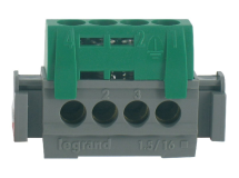 BORNIER TERRE VERT 4 BORNE 16MM²