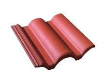 Tuile plein ciel béton rouge sienne - long. 42 cm x larg. 33 cm