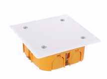 BOITE DE DERIVATION ENCASTREE CARRÉE DIM.100X100X40MM ORANGE CLOISON SECHE