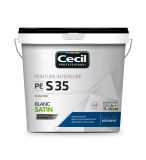 Peinture intérieure PE S35 chantier satin blanc - seau de 5L