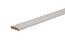 Chant plat prépeint 2 arrondis MDF blanc - long. 2440 mm x larg. 38 mm x ep. 4 mm
