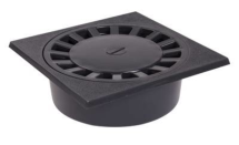 SIPHON COUR 25X25 SORTIE 80/90/100 GRIS FONCE - SC891