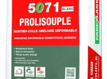 Mortier colle pour carrelage déformable c2s 5071 PROLISOUPLE 2 Blanc Sac 25kg