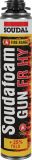 Mousse PU monocomposante SOUDAFOAM FR HY Pistolable rouge - aérosol de 750ml