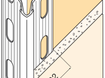 Protège angle PVC perforé renforcé angle vif pour cloisons traditionnelles lg. 250cm