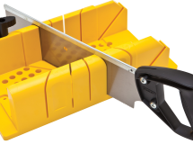 BOITE A COUPE EN PLASTIQUE AVEC CALES EXCENTRIQUES SCIE A DOS ET CHEVILLES (VRAC)