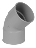 COUDE FEMELLE/FEMELLE 45° DIAMETRE 80 GRIS - CR44GT