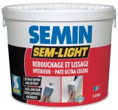 ENDUIT REBOUCHAGE & LISSAGE SEM LIGHT SEAU 10 L