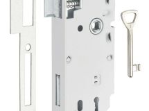 Serrure à larder réversible Thirard - Blanc pêne dormant 1/2 tour