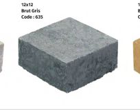Pavés Brut 12x12/6 Gris