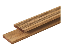 Lame terrasse Pin rouge 145x27 T4 marron rainurée 4.20M