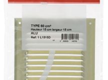 GRILLE PERSIENNE ALUMINIUM DORE 15X15 - 1L1515D