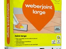 Mortier joint WEBERJOINT LARGE gris ciment sac 25kg
