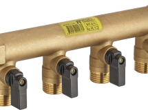 collecteur mâle femelle 20x27 monobloc avec vannes 5 départs mâle 15x21 vrac étiqueté 1 pièce