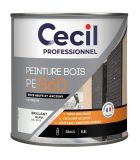 Peinture bois glycéro PE B60 satin blanc - pot de 0,5L