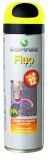 Traceur de chantier acrylique FLUO TP multi supports provisoire fluorescent jaune fluo 500 mL