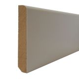 Plinthe bord arrondi revêtu papier mélaminé blanc - long. 2400 mm x larg. 70 mm x ep. 10 mm
