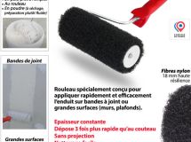 ROULEAU SPECIAL ENDUIT PLAQUISTE 180MM