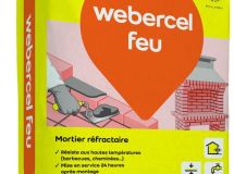 Mortier de réfractaire WEBER.CEL FEU gris sac de 25 kg