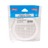 GRILLE MENUISERIE RONDE TUYAU FIBRE 125 AVEC ANTI INSECTE - 1BC135