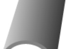 FAITIERE DEMI RONDE 40x16 CM ANTHRACITE - FIBRE CIMENT ETERNIT