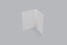 Baguette d'angle entoilée PVC BAE pour enduit épais - long. 2,5m x larg. 100mm
