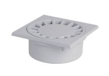 SIPHON COUR 150X150 SORTIES 40/50/63 GRIS CLAIRE - SC456G