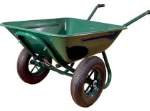 Brouette verte 150 L 2 roues gonflables