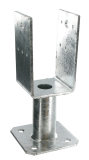 PIED DE POTEAU TYPE U PLATINE LARG 70