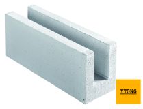 Bloc béton cellulaire de chaînage horizontal COMPACT 20 TU - long. 62,5cm x haut. 25cm x ep. 20cm - R = 1,83