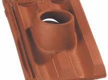 Tuile de finition droite à emboîtement deux tiers pureau terre cuite Méridionale Paysage - long. 33 cm