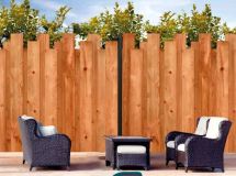 Kit de clôture Vertiwood sapin blanc traité classe 3 brun en 22mm - 1,80m x 1,70m / 1,90m