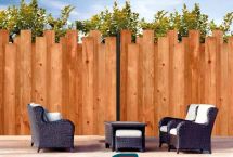 Kit de clôture Vertiwood sapin blanc traité classe 3 brun en 22mm - 1,80m x 1,70m / 1,90m