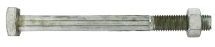 Boulon tête carrée 16x250 mm Acier Zingué Vrac x 1 VYNEX